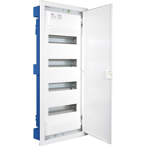 Coffret modulaire encastré métal Blanc 4 rangées - Solera