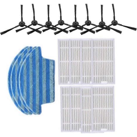 KINCJON Kit de rechange pour aspirateur robot V55 Pro : filtre HEPA, brosse latérale, chiffons de nettoyage et accessoires. (1/5)