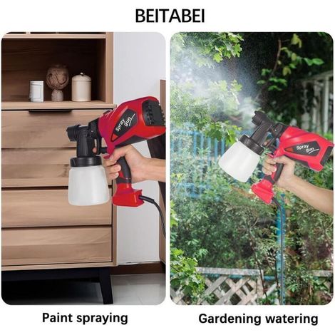 Pistolet a Peinture, 3200W HVLP Pistolet Peinture, Réservoir 1200ML, 3 Buses , Facile à Nettoyer, pour Murs et Plafonds, Clôtures (1/5)