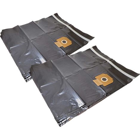 vhbw 10x sacchetto compatibile con Flex S 47 aspirapolvere - 37,7cm x 24,4cm grigio