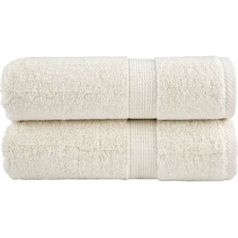 Serviettes de toilette de qualité supérieure SOLUND, lot de 2, couleur crème, 30 x 30 cm, 600 g/m² (1/5)