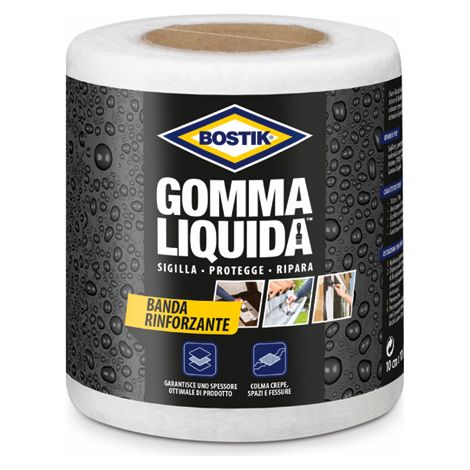 6 x BOSTIK GOMMA LIQUIDA BANDA RINFORZ 10 CM X 10 M