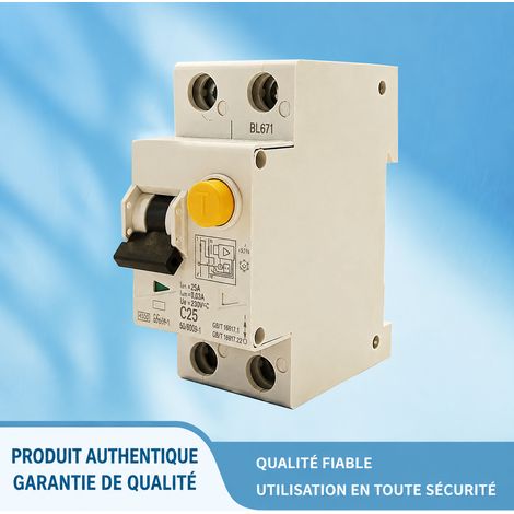 Disjoncteur différentiel à courant résiduel ELD6 2 pôles pour moteur AC 250V, déclencheur de surintensité 50 g – Livraison gratuite (1/5)
