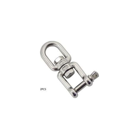 Émerillon manille connecteur pivotant en acier inoxydable 304 – 8mm – Résistance à la corrosion pour environnement marin – Fixation sécurisée bateau