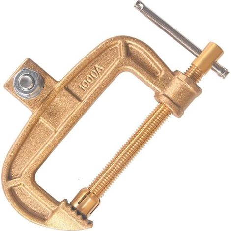 1000A Brass G-Shaped Grounding Clamp for Welding Machines – Replacement Grounding Clamp for Steel Structures and the Automotive Industry (1/5)