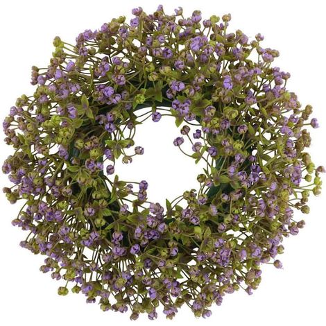 Couronne Artificielle - Plante Simulée - Décoration Murale pour Intérieur et Extérieur - Diamètre 35 cm - Pour Fête des Mères, Mariage, Fêtes - 1 Pièce (1/3)