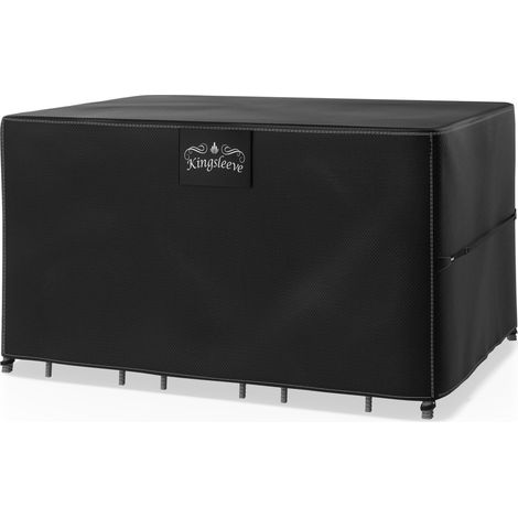 KINGSLEEVE® Abdeckung Bartisch 187x120x86cm Wasserdicht Winterfest Abdeckplane Gartenmöbel Schutzhülle Abdeckhaube Bartisch Barstühle Sitzgruppe Cover (1/5)