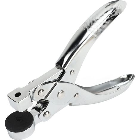 Pince perforatrice en alliage de zinc argenté, outil portatif pour la maison et le bureau, diamètre de perforation : 8 mm (1/5)