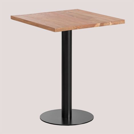 Table de Bar Carrée en Bois d'Acacia Macchiatto SKLUM &x2194&xFE0E 60 cm