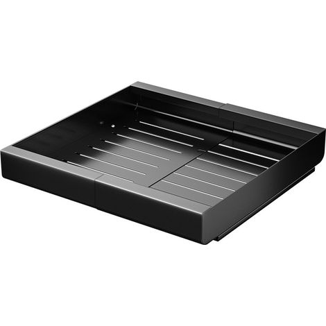 Étagère à tiroir extensible, étagère de placard, noir