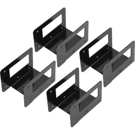 4 supports de bûches en acier pré-percés et réglables pour intérieur et extérieur (1/5)