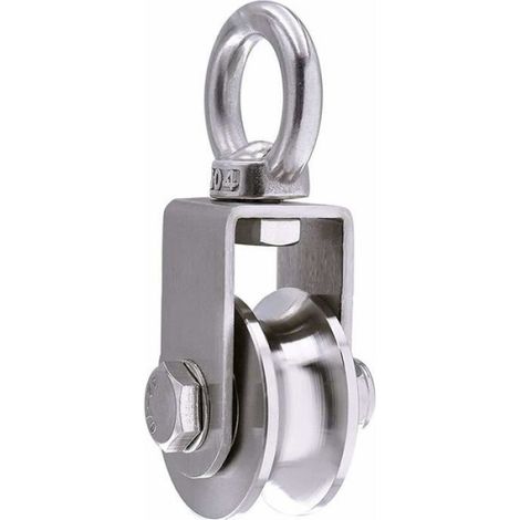 Poulie De Levage - Acier Inoxydable 304 - 500 Kg - 2 Roulements - Rotation 360° (1/4)