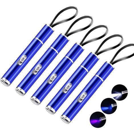 5Pack Lampe Stylo Rechargeable, Mini Lampe de Poche EDC Ultra-Compacte, Lampe de Poche 500 Lumen avec 3 Modes, Lampe d'Inspection Médicale pour le Camping et l'Extérieur Réparation (1/5)