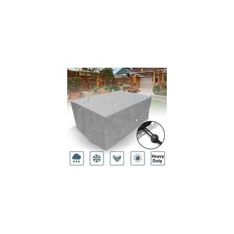 (taille : 210x140x80 cm), argentHousse de protection standard pour salon de jardin, polyester, imperméable, anti-poussière, anti-UV, convient pour chaises ou tables de jardin (1/5)