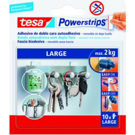 15 x FASCIA BIADESIVA FORTE TESA POWERSTRIPS 10 PZ