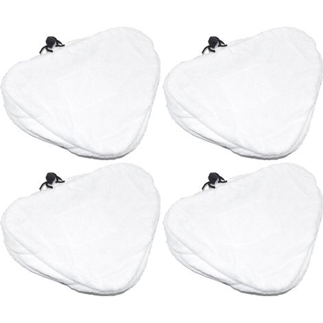 Steam Mop Microfibre Cleaning Cloth Cover Pads Kit for Triangular Head Steam Mops x4 Compatible with Vax & More by Ufixt