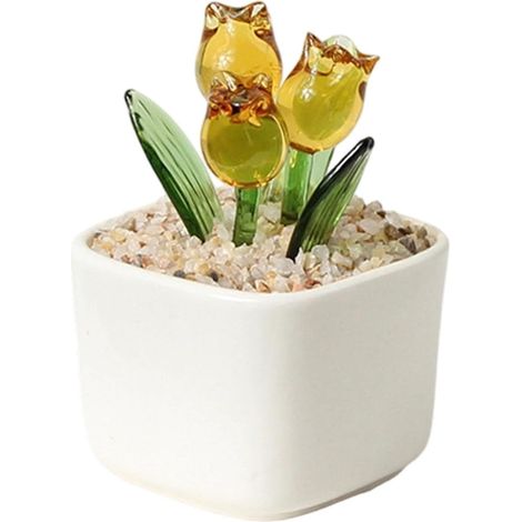 Glasblumenstrauß Künstliche Kristallfigur Künstlicher