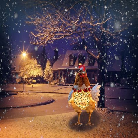 Chicken Decoration - Plastique Renforcé Avec Tige Métallique - Thème Fermier - Pour Jardin Et Cour Extérieurs - 1 Pièce (1/5)