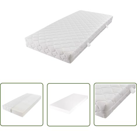 The Living Store Matratze mit waschbarem Bezug 200×140×17 cm - Matratze - Komfortmatratze - Liegekomfort - Schlafqualität - Rückenfreundliche Matratze (1/4)