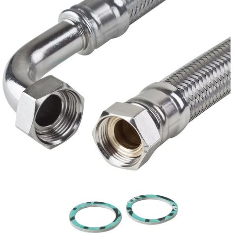 Tuyau tressé en acier inoxydable, coude de 1 pouce DN25, 300 mm à 2000 mm (1/5)