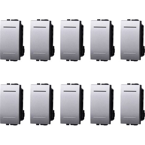 gloca Deviatori 1P 16A Compatibili Living (Grigio, 10 Pezzi) (1/4)
