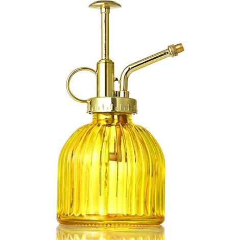 1 Flacon pulvérisateur, Verre, 200 ml, Design vintage, Poignée antidérapante, Pour plantes d'intérieur et jardin