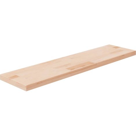 vidaXL Panneau d'étagère 80x20x2,5 cm Bois de chêne massif non traité (1/4)