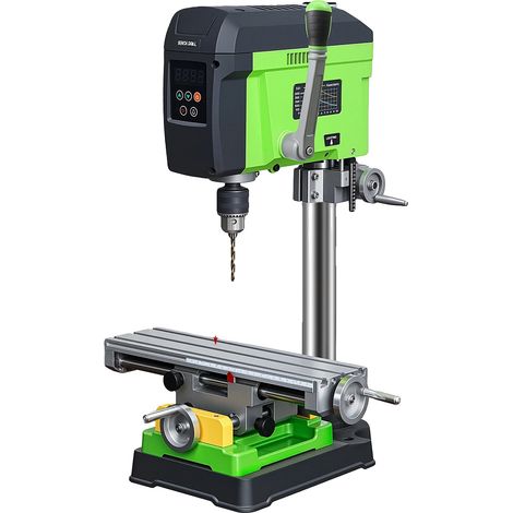 Taladro eléctrico de 400 W de potencia, motor sin escobillas, compatible con accesorios estándar, para trabajos de carpintería, incluye maletín de transporte. (1/5)
