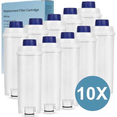 Randaco 10x Filtro acqua per Delonghi compatibile con 60 litri d'acqua per DLSC002 ECAM ETAM EC800 con carbone attivo