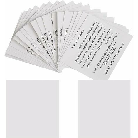 Lot de 20 Patchs de Réparation 5,5 x 6,5 cm Rustine de Réparation pour Piscines, Matelas, Bouées, Spas Gonflables (1/5)