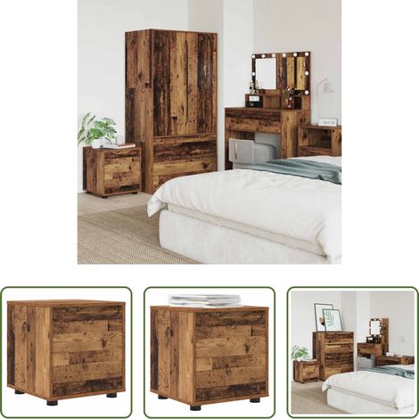 Holzschrank - Badezimmerschrank Altholz 40,5 x 40 x 44 cm Holzwerkstoff (1/5)