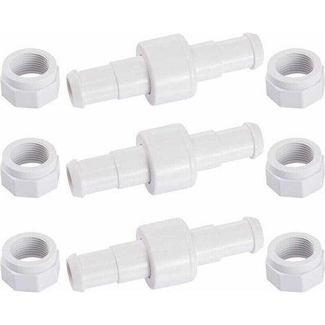 Vtizikl D20 Lot de 3 Raccords Rotatifs pour Tuyau D'arrosage avec 6 Embouts D15 Compatibles avec Zodiac Polaris 180 280 380 Robot Nettoyeur Piscine