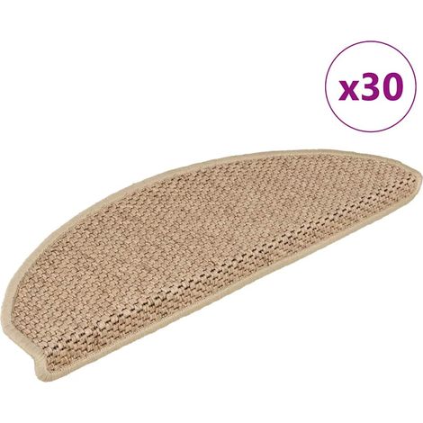 Stufenmatten Selbstklebend Sisal-Optik 30Stk. 65x21x4cm Sand