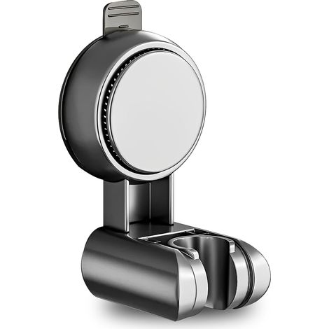 Support de pommeau de douche à ventouse, sans perçage, universel, rotatif à 360°, amovible, en ABS, gris