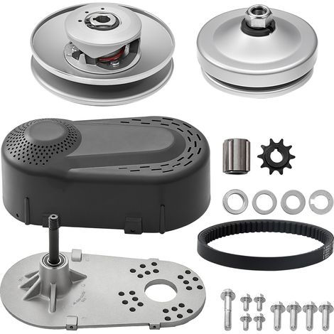 VEVOR Embrague de Transmisión Compatible con Motores de 2-8 HP Kit de Embrague de Karting de Alta Resistencia 2000 RPM con Ruedas de Diseño Asimetrico y Correa de Goma Resistente, 320 x 170 x 230 mm