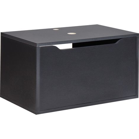 Wall Mounted Washbasin Cabinet PETROLINA 60 cm Black
