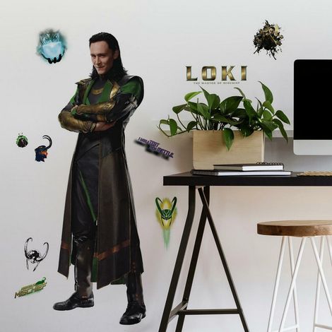 Sticker Mural Géant Loki Marvel et stickers complémentaires (1/5)