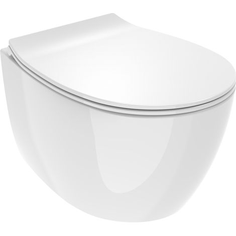 Glänzend weißes hängendes WC 510x355x363 mm Ercos Kite BCKTELVASO0001 Glänzend weiß (1/3)