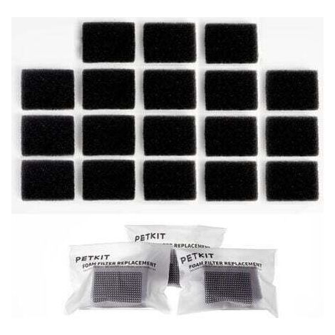 Paquet de 18 filtres en mousse de remplacement compatibles PETKITEversweet 3 Pro/Solo 2/Solo SE pour pompes sans fil, fontaines d'eau pour animaux de compagnie (1/4)