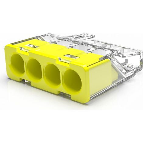 Mini conector rápido PC-214S para cable tipo 0,2-2,5 mm². Paquete de 2 unidades = 100 unidades. (1/2)