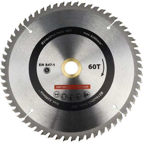 Lame de scie circulaire 216x30 mm 60T - Par pièce (1/5)