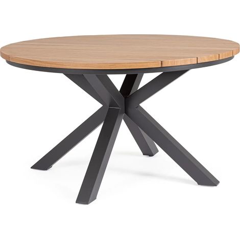 Bolzano Zefiro Tisch Ø130 Anthrazit Aluminium (1/3)
