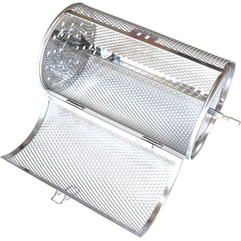 Rouleau rotatif de cage, outil de barbecue, cage de cuisson en acier inoxydable, 18x12CM (1/5)