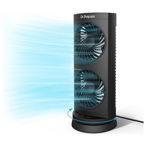 Ventilateur Colonne Ventilateur Tour de Table 30cm Oscillation 110°, 3 Minuteries, Silencieux Ventilateur pour Chambre Bureau Cuisine (1/5)