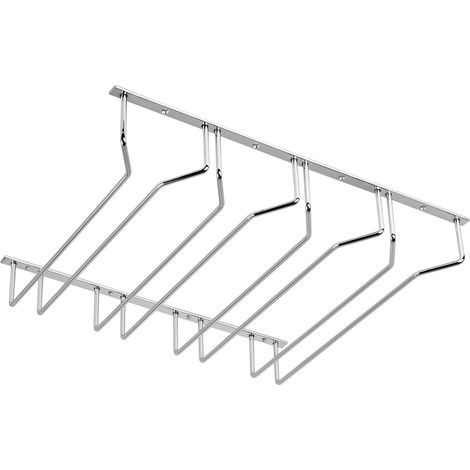 Gläserhalter für 4 Glasreihen 460 x 355 x 70 mm Chrom poliert Gläserschiene zum Unterbau an Schränken Regalen oder Borten von SOTECH