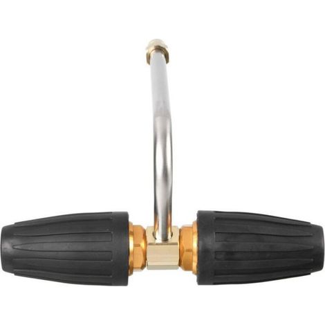 Fixation pour nettoyeur haute pression - 2 buses rotatives Raccord rapide 1 4 pouce - Nettoyage de gouttières - 3300 PSI (1/5)