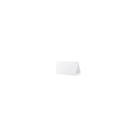 Segnaposto da tavola con pois bianchi e oro, 9,5x5,5 cm x 10 pezzi