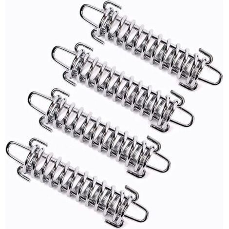 4 Pièces Ressort Voile d'ombrage, Tendeur Acier Haute Résistance, Boucle Corde pour Tente Camping, Stabilisation Extérieur (1/5)