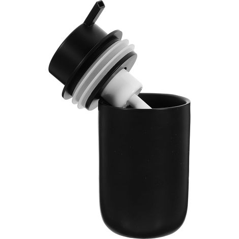 Distributeur Pompe Savonnette Céramique en Liquide Noir de et 260ml Compact Pratique Flacon Rechargeable Élégant, Cuisine et Salle de Bain (1/5)