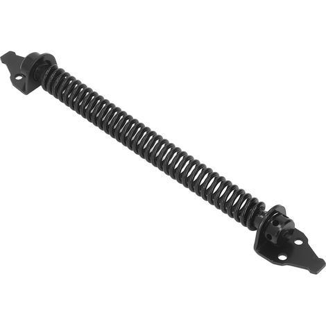 Ressort de fermeture automatique pour portail de jardin en acier carbone, finition noire électrophorèse pour clôture de villa extérieure.